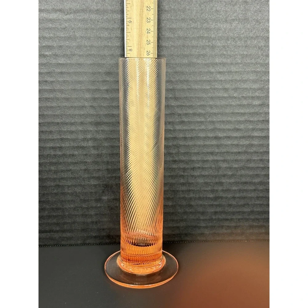 Rare Arte Murano ICET Bud Vase Pink Swirl Delicate Anniversary Christmas 7.5 in. - Picture 10 of 10